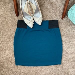 Teal Mini Skirt